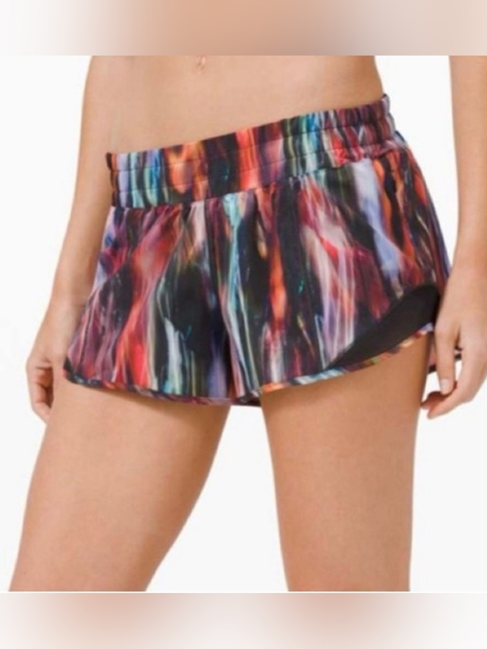 Lululemon Hotty Hot Short II Chroma Fusion Multi Black - Size 6 Tall